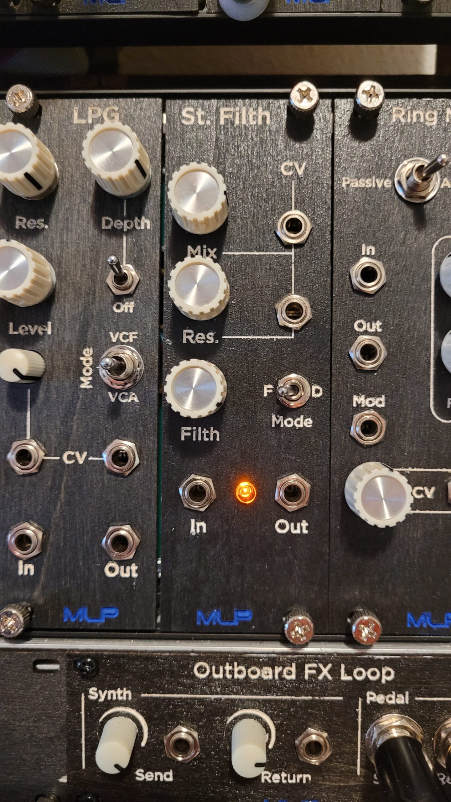 Faceplate of St. Filth DIY Eurorack module